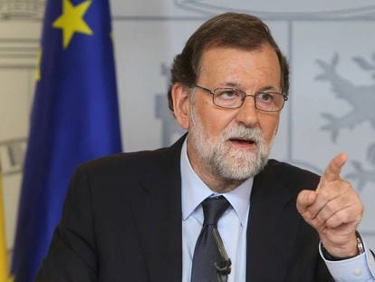 Mariano Rajoy durante la rueda de prensa posterior al Consejo de Ministros.