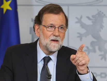 Mariano Rajoy durante la rueda de prensa posterior al Consejo de Ministros.