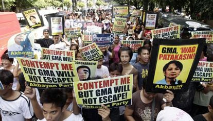 Manifestaciones en Manila contra la expresidenta Arroyo