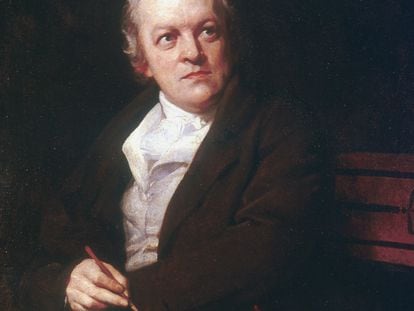 El poeta, artista y grabador inglés William Blake, retratado por Thomas Phillips.