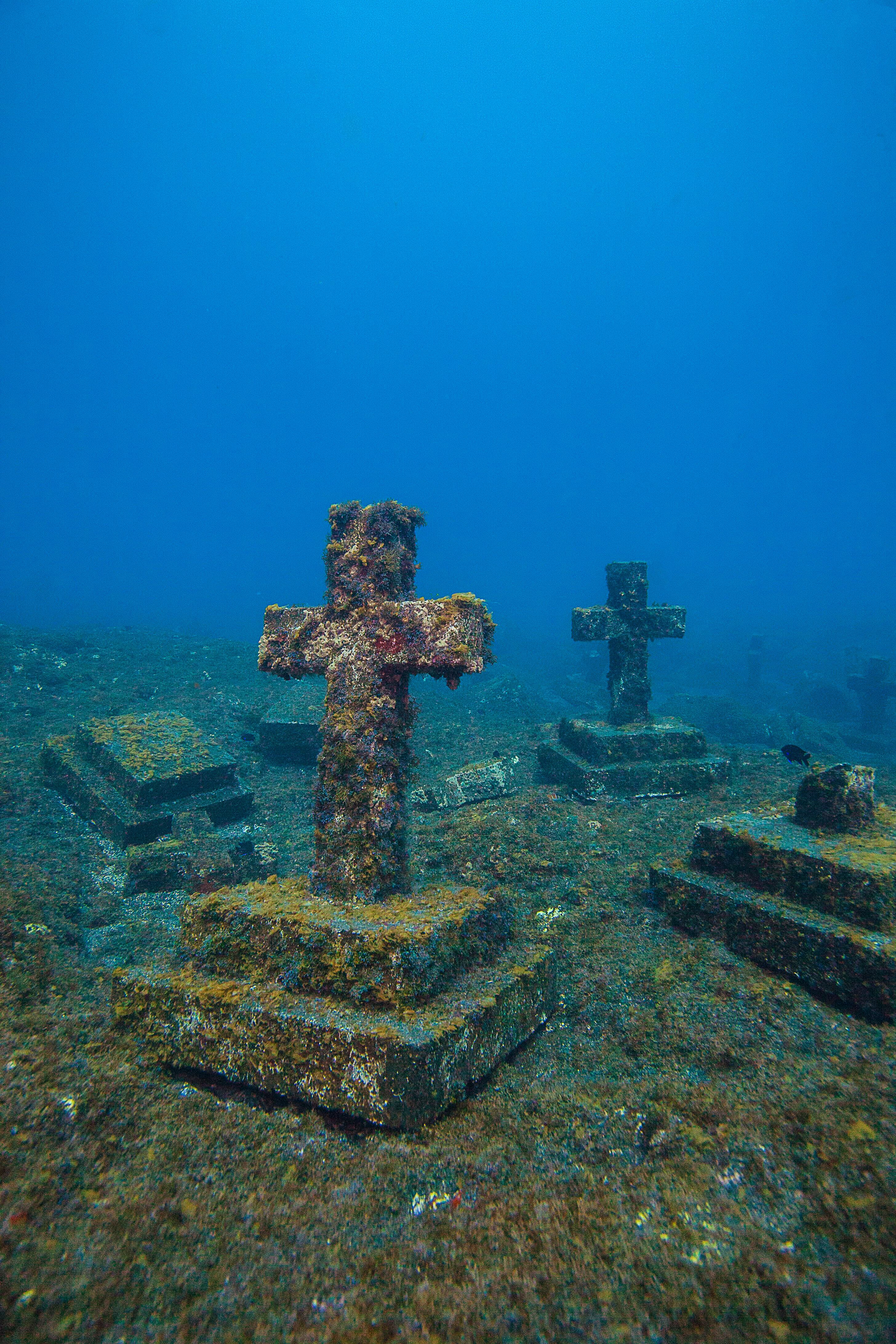 Las Cruces de Malpique, sumergidas en el año 2000 para conmemorar a las víctimas de un ataque corsario, son uno de los puntos de buceo estrella en la isla de La Palma. 