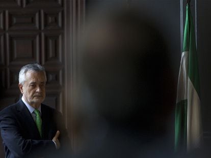 José Antonio Griñán, en un acto en el Palacio de San Telmo, sede del Gobierno andaluz, en junio de 2011.