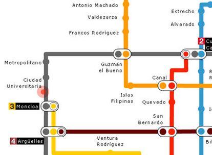 Plano del metro de Madrid