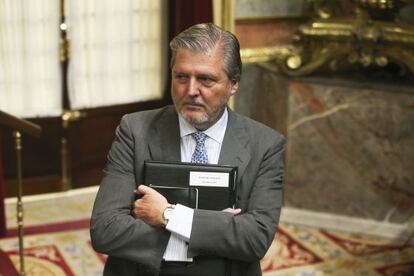 El ministro de Cultura, Íñigo Méndez de Vigo, en el Congreso el pasado mes de julio.