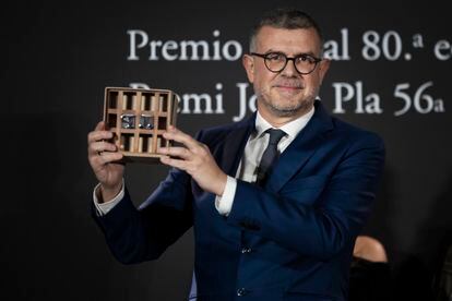 Jaume Clotet, ganador del premio Josep Pla de prosa en catalán a en el Hotel Palace de Barcelona. 