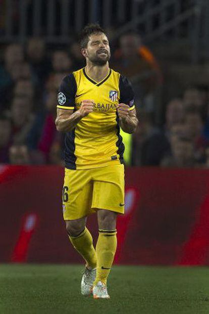 Diego festeja su gol en el duelo de ida.