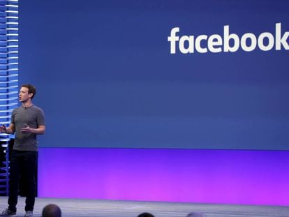 Mark Zuckerberg durante la conferencia F8.