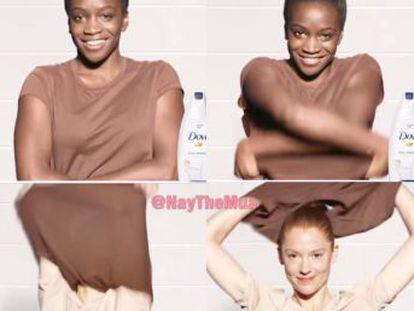 En las imágenes, publicadas en Facebook, una mujer negra se convertía en blanca tras lavarse con un jabón de la marca
