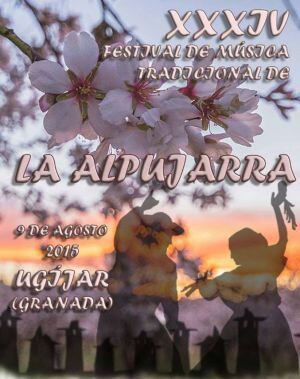 Cartel del XXXIV Festival de música tradicional de La Alpujarra.