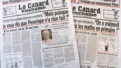 Las portadas de Le Canard Enchaîné que destapaban los escándalos de Fillon