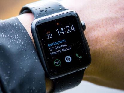 Uso de Apple Watch con lluviar