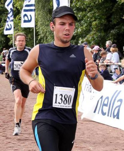 Andreas Lubitz, durante una carrera en 2009.