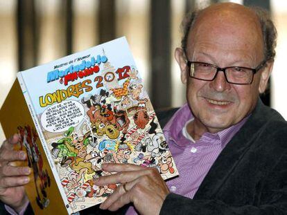 Francisco Ib&aacute;&ntilde;ez con las nuevas aventuras de Mortadelo y Filem&oacute;n.