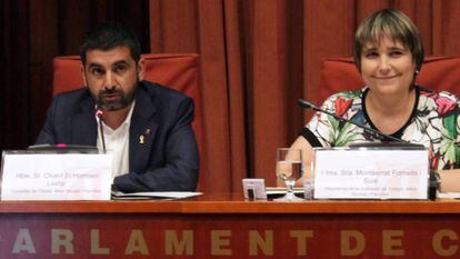 A la izquierda, el consejero de Trabajo, Asuntos Sociales y Familia, Chakir el Homrani.