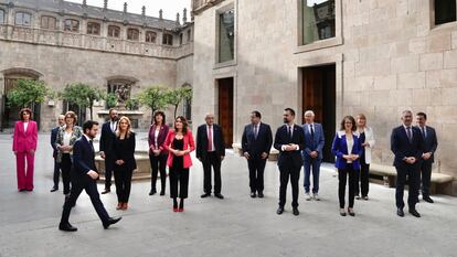 Una imagen de los miembros del nuevo govern de Pere Aragonès tras la incorporación de los nuevos consejeros.