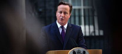 Cameron, en su comparecencia para valorar el resultado del referéndum.