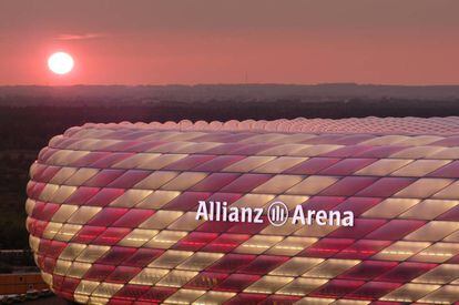 El estadio Allianz Arena, en Munich, una bellísima estructura.