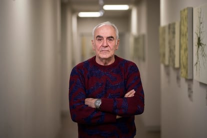 Javier de Felipe, en un momento de la entrevista.