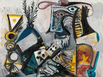 'El jugador de cartes', obra de Picasso pintada el 1971.