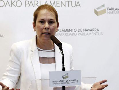 La candidata de Geroa Bai a la presidencia del Gobierno de Navarra, Uxue Barkos.