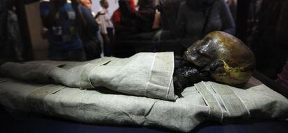 Una de las momias que se exponen en el Museo Egipcio