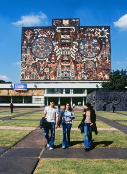 Estudiantes en la UNAM.