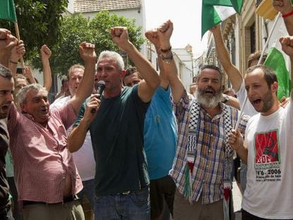 Diego Cañamero y Juan Manuel Sánchez Gordillo, en Écija (Sevilla).