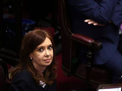 Cristina Fern&aacute;ndez, el d&iacute;a que asumi&oacute; como senadora.