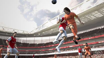 Captura de pantalla de una de las versiones del videojuego FIFA.
