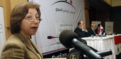 Bassma Kodmani durante una conferencia en Estambul en septiembre.