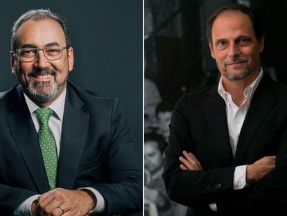 Sergio Díaz-Granados, presidente ejecutivo de CAF-Banco de Desarrollo de América Latina, y Jan Martínez Ahrens, director de EL PAÍS América.