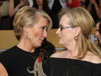 Las actrices Emma Thompson y Meryl Streep.