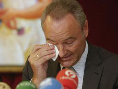 Alberto Fabra, durante su despedida como alcalde de Castellón. 