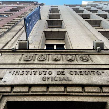 Facha del edificio del Instituto de Crédito Oficial (ICO).