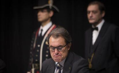 Artur Mas, en un acte a la Generalitat.