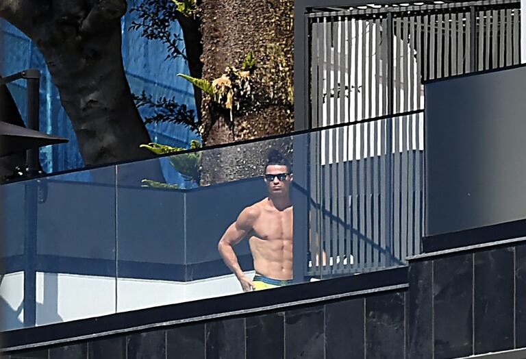 Cristiano Ronaldo en su casa de Funchal, en Madeira.