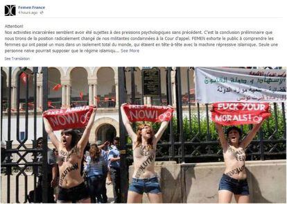Perfil de Femen en Francia.