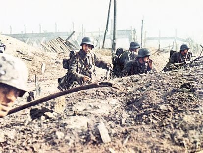 Soldados alemanes, en la batalla de Stalingrado, en una fotografía datada en 1942.