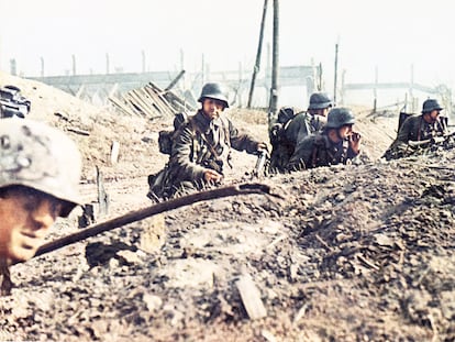 Soldados alemanes, en la batalla de Stalingrado, en una fotografía datada en 1942.