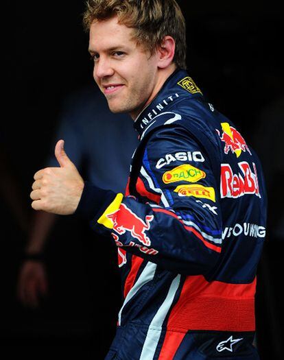 Vettel celebra la clasificación