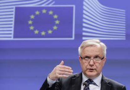 El vicepresidente de la Comisión Europea (CE) y titular de Economía, Olli Rehn. EFE/Archivo