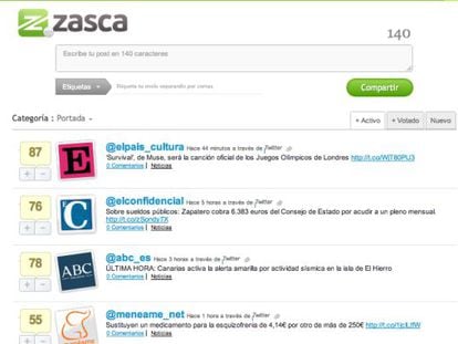 Captura de la nueva web Zasca.com.