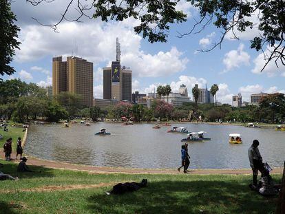 Uhuru Park, en el centro de Nairobi. 