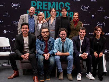 Promotores, directores y actrices en la presentación de los Premios Fénix 2018.