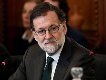 Mariano Rajoy, este lunes en Túnez.