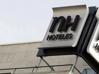 Logo de NH en uno de sus hoteles.