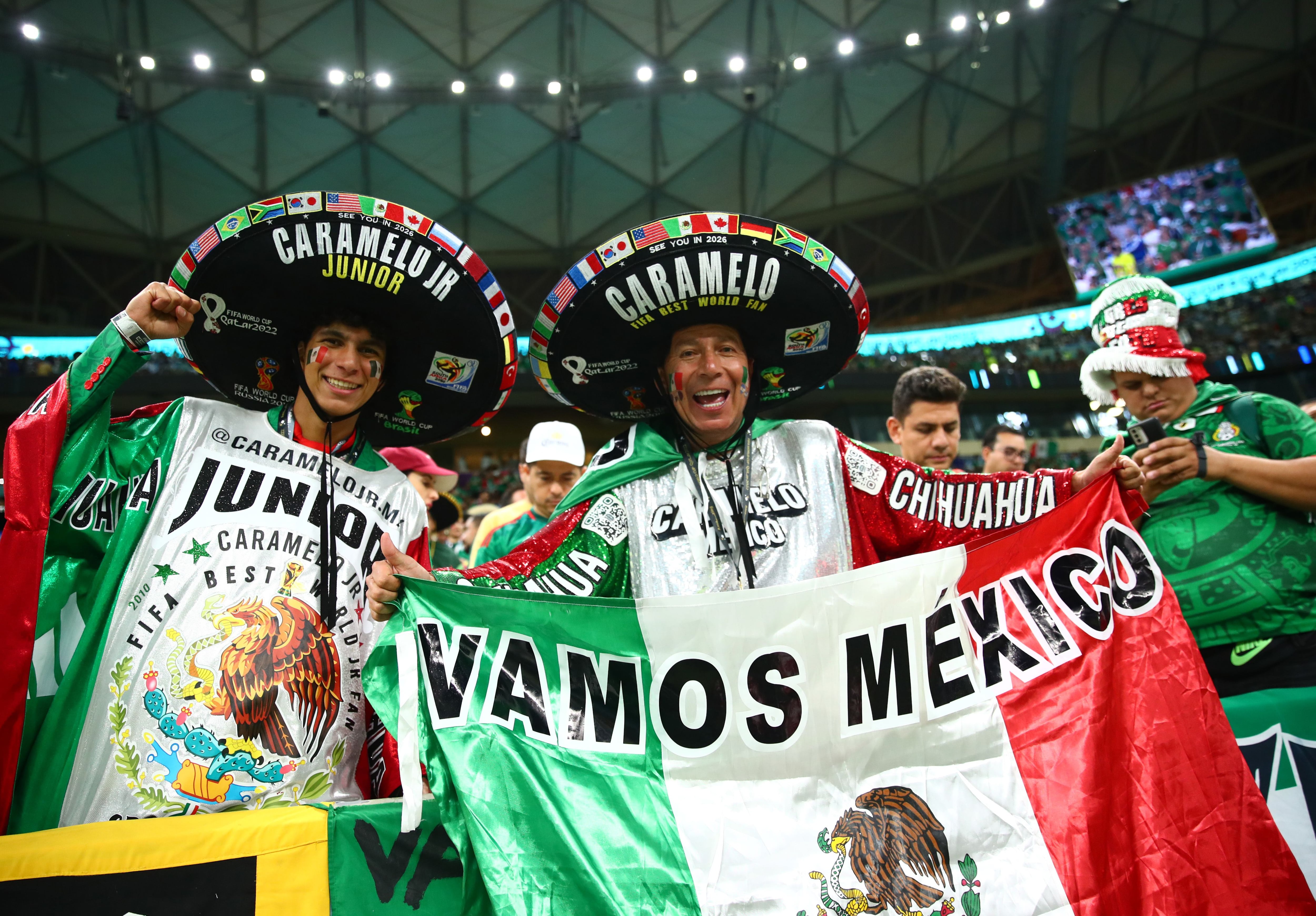 Aficionado de México antes del partido.