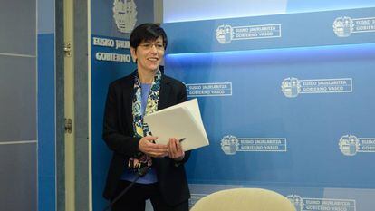 La consejera de Seguridad, Estefanía Beltrán de Heredia, este viernes tras el Consejo de Gobierno.