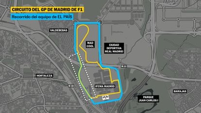 Vídeo | Recorrido por el futuro GP de Fórmula 1 de Madrid: un circuito semiurbano a 10 kilómetros del centro