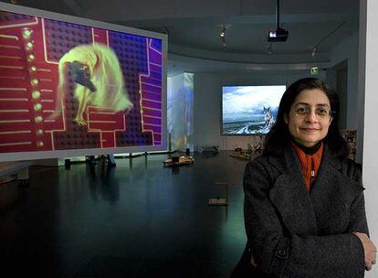 Claudia Giannetti, comisaria de Expanded Box en Arco, la pasada semana en el Museo de Arte Contemporáneo de Barcelona (Macba).